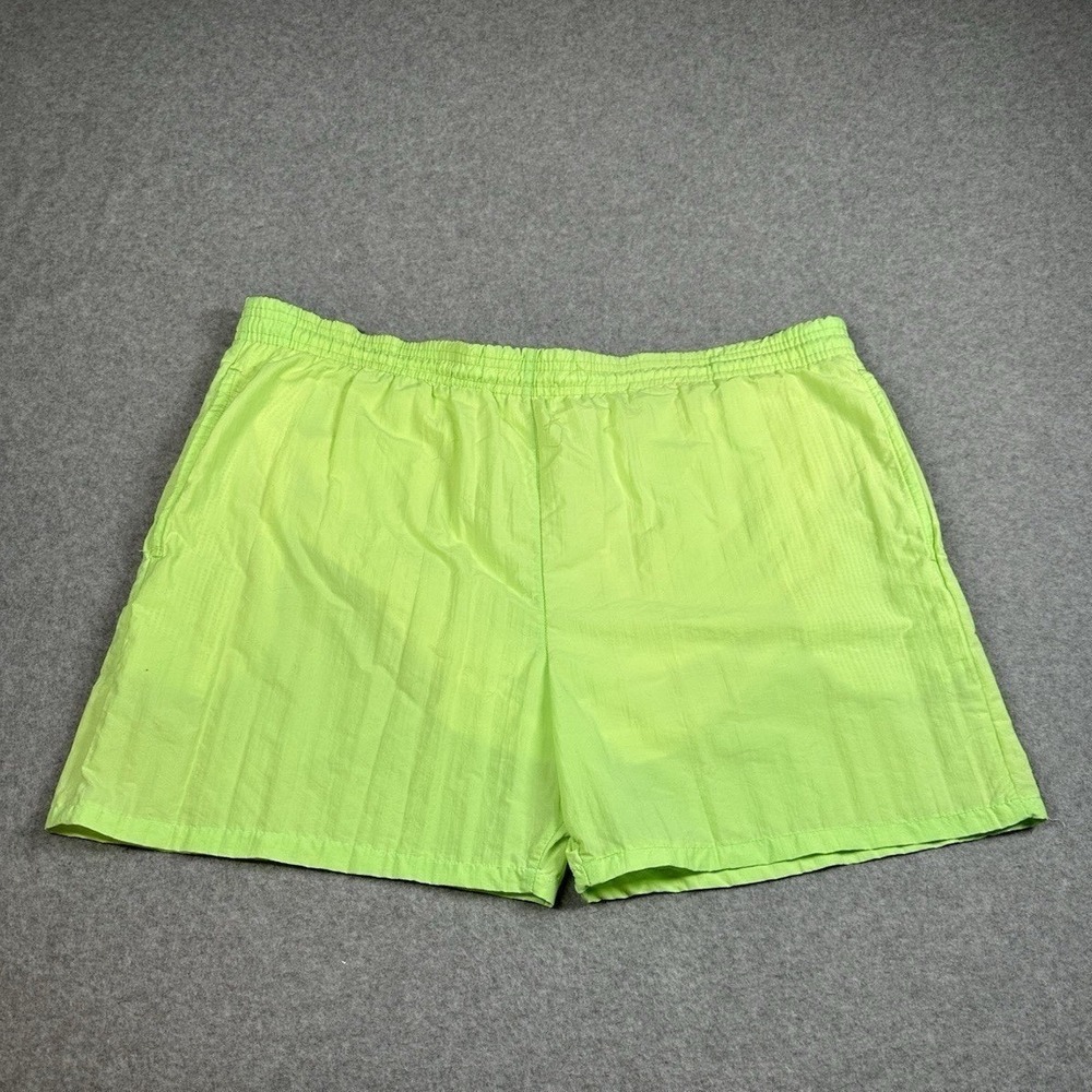 Vintage Neon Running Shorts Mens XL‎ USA High Waisted Lined 80s 90s Retro NOTE